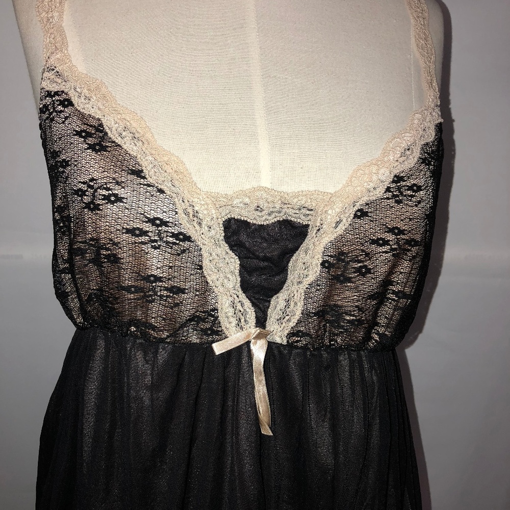 Sexy black Sophie b lingerie babydoll chemise top